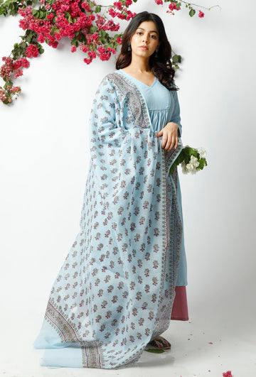 The Soothing Sky Blue Kota Dupatta